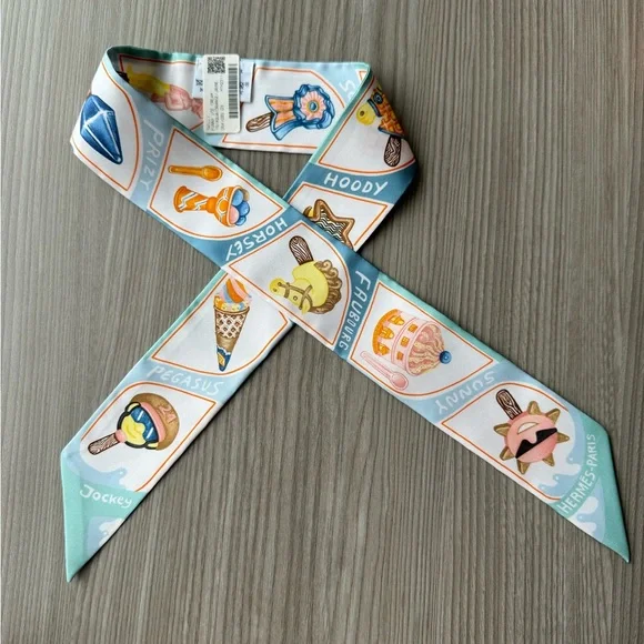 Hermes funny ice cream twilly - Picture 3 of 12